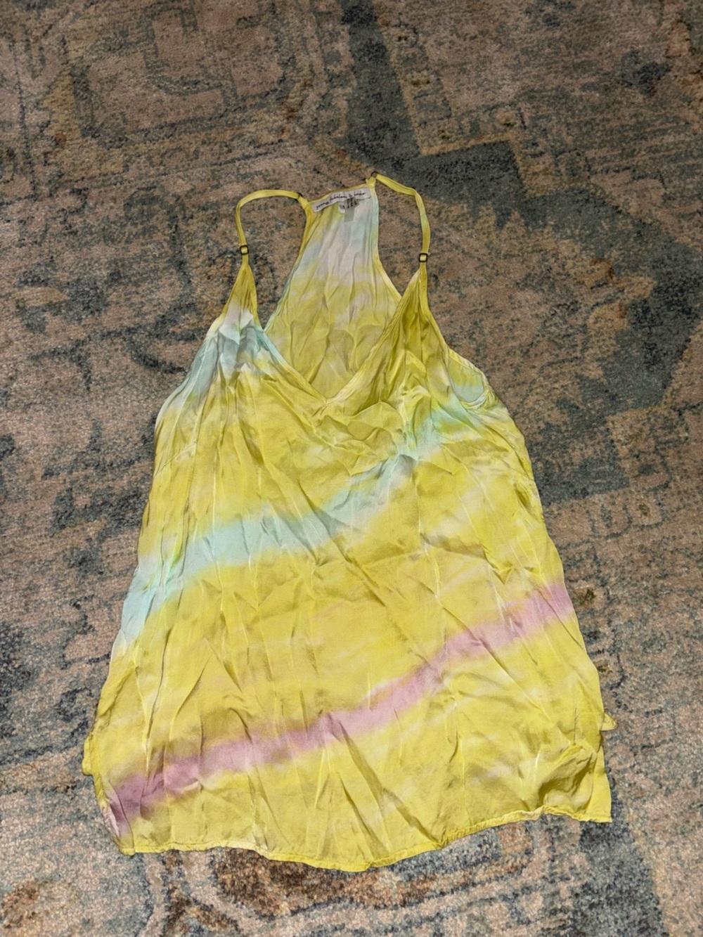 Young Fabulous & Broke Pastel Yellow Tie-Dye Slip Cami